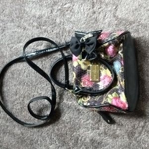 Betsey Johnson floral sequin mini bag